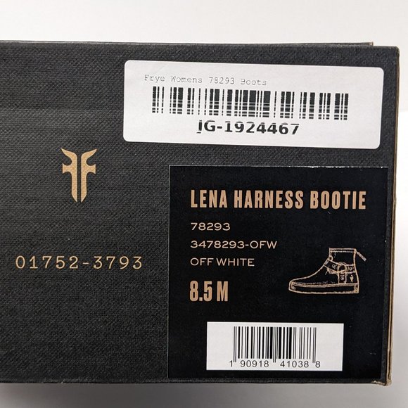 Frye Lena Harness Ankle Boots, Off White Leather, Women's 8.5 M - Picture 6 of 6